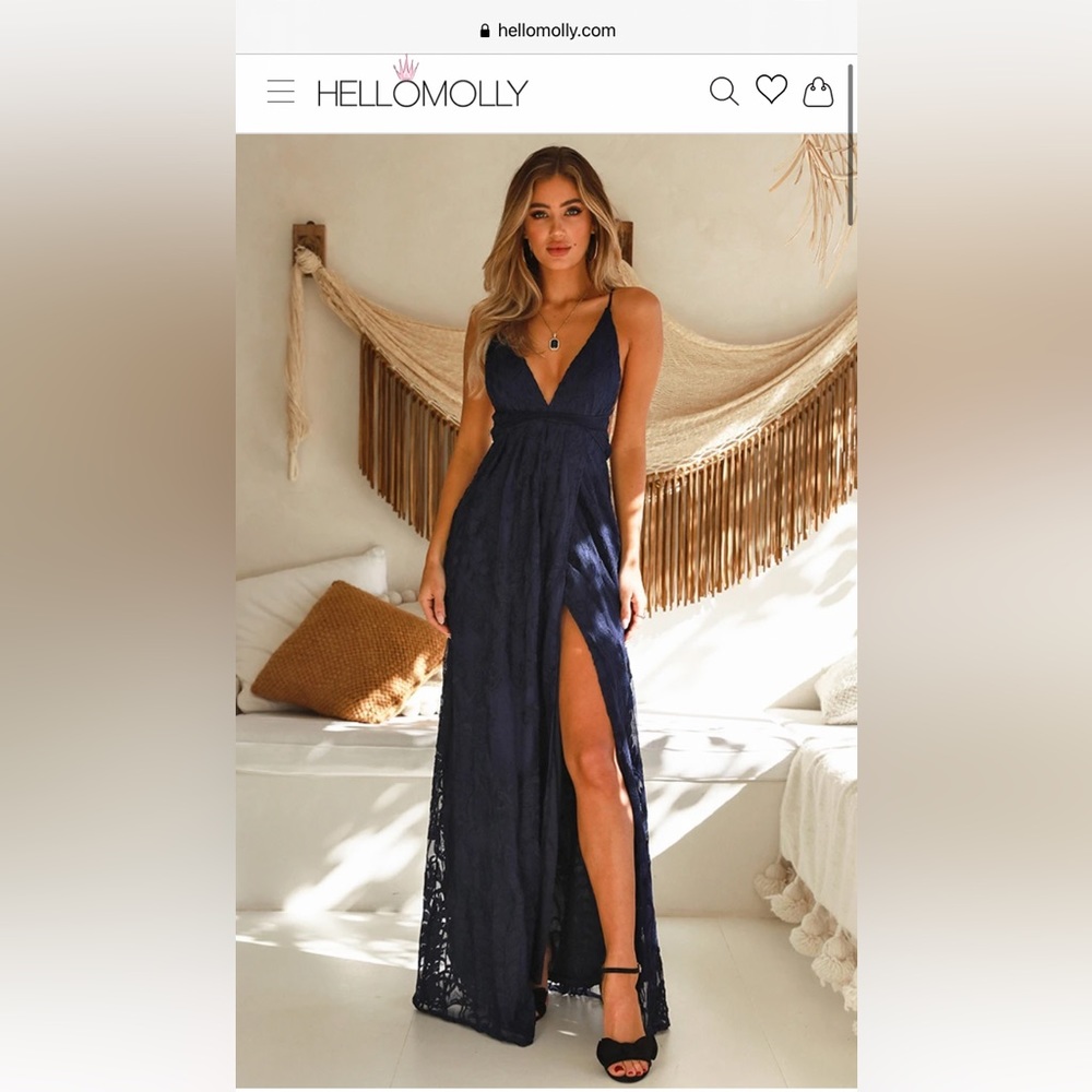 NWT | Hello Molly | navy blue maxi dress